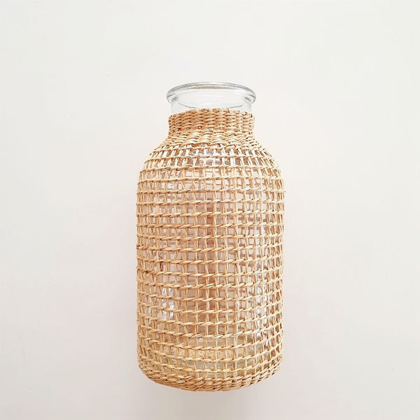 Leigh Woven Straw Vase, Decor - The Happy Beach