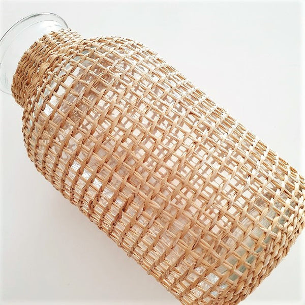 Leigh Woven Straw Vase, Decor - The Happy Beach 