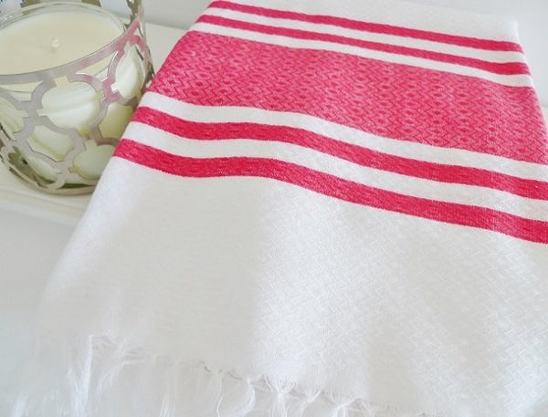Cotton Beach Towel (White), Towels - The Happy Beach