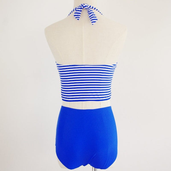 Blue Stripes Swimwear Set, Swimwear - The Happy Beach 