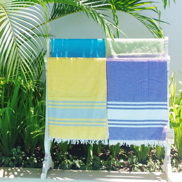 Cotton Beach Towel (White), Towels - The Happy Beach 