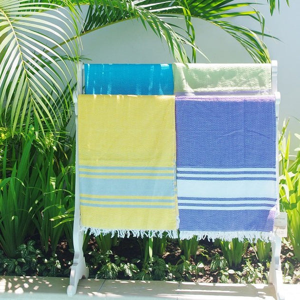 Cotton Beach Towel (White), Towels - The Happy Beach