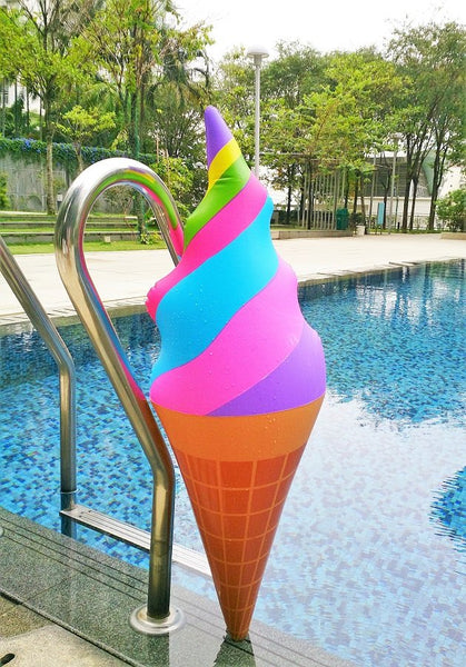 Rainbow Swirl Ice-cream Inflatable, Pool inflatables - The Happy Beach 