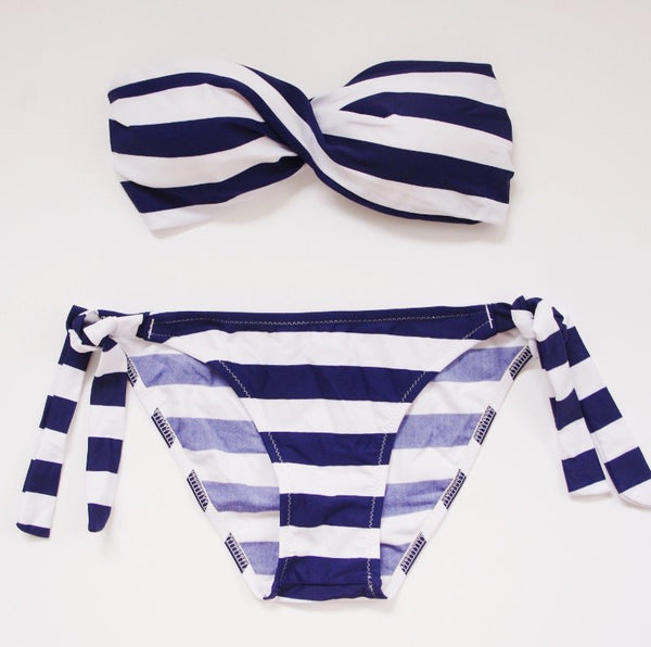 Nautical Stripes Bikini, Swimwear - The Happy Beach 