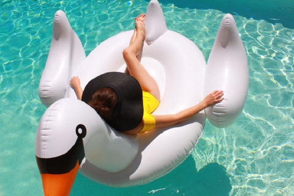 Giant Swan Float, Pool inflatables - The Happy Beach 