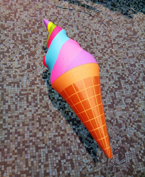 Rainbow Swirl Ice-cream Inflatable, Pool inflatables - The Happy Beach 