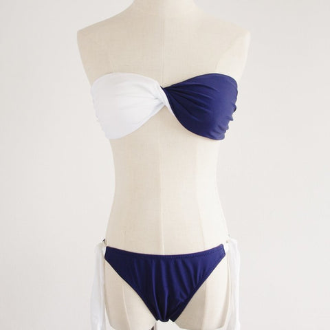 Blue Duo-tone Bikini, Swimwear - The Happy Beach 