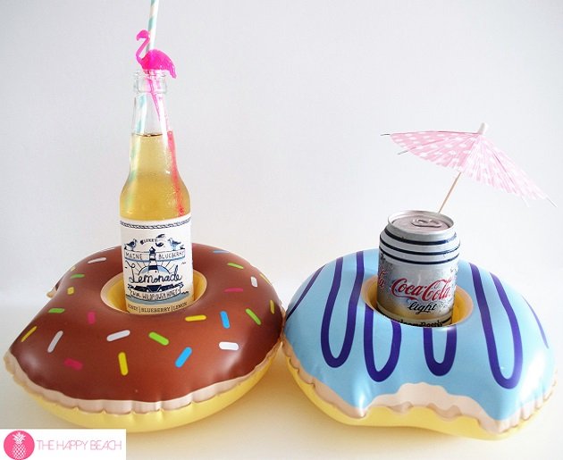 Donut Drink Floats (Choco & Blueberry), Pool inflatables - The Happy Beach 