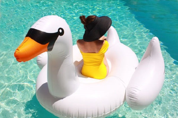 Giant Swan Float, Pool inflatables - The Happy Beach 