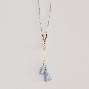 Gypsy Duo Tassels Necklace,  - The Happy Beach 